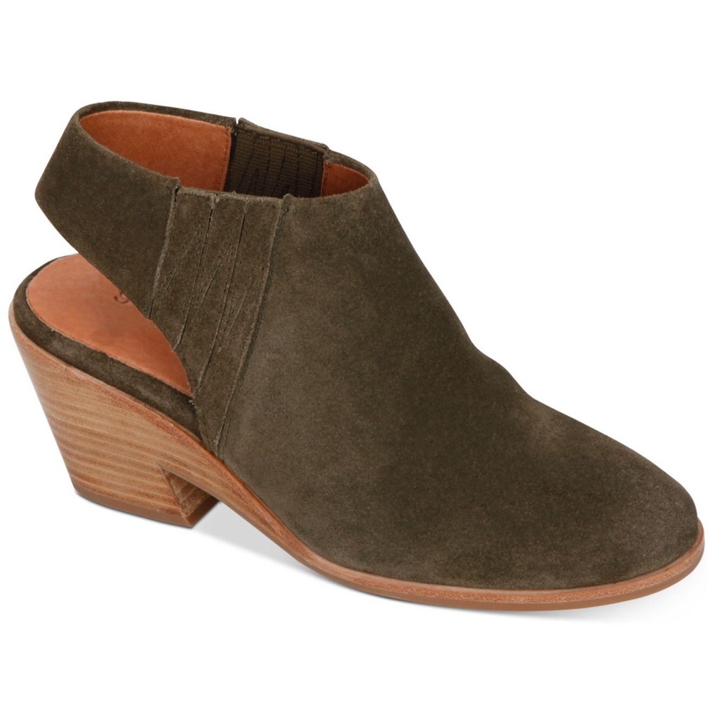 New Gentle Souls Slingback Olive Green Suede 6.5